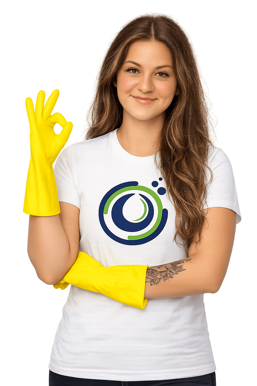 Empire Cleaning Services team member ready for a clean