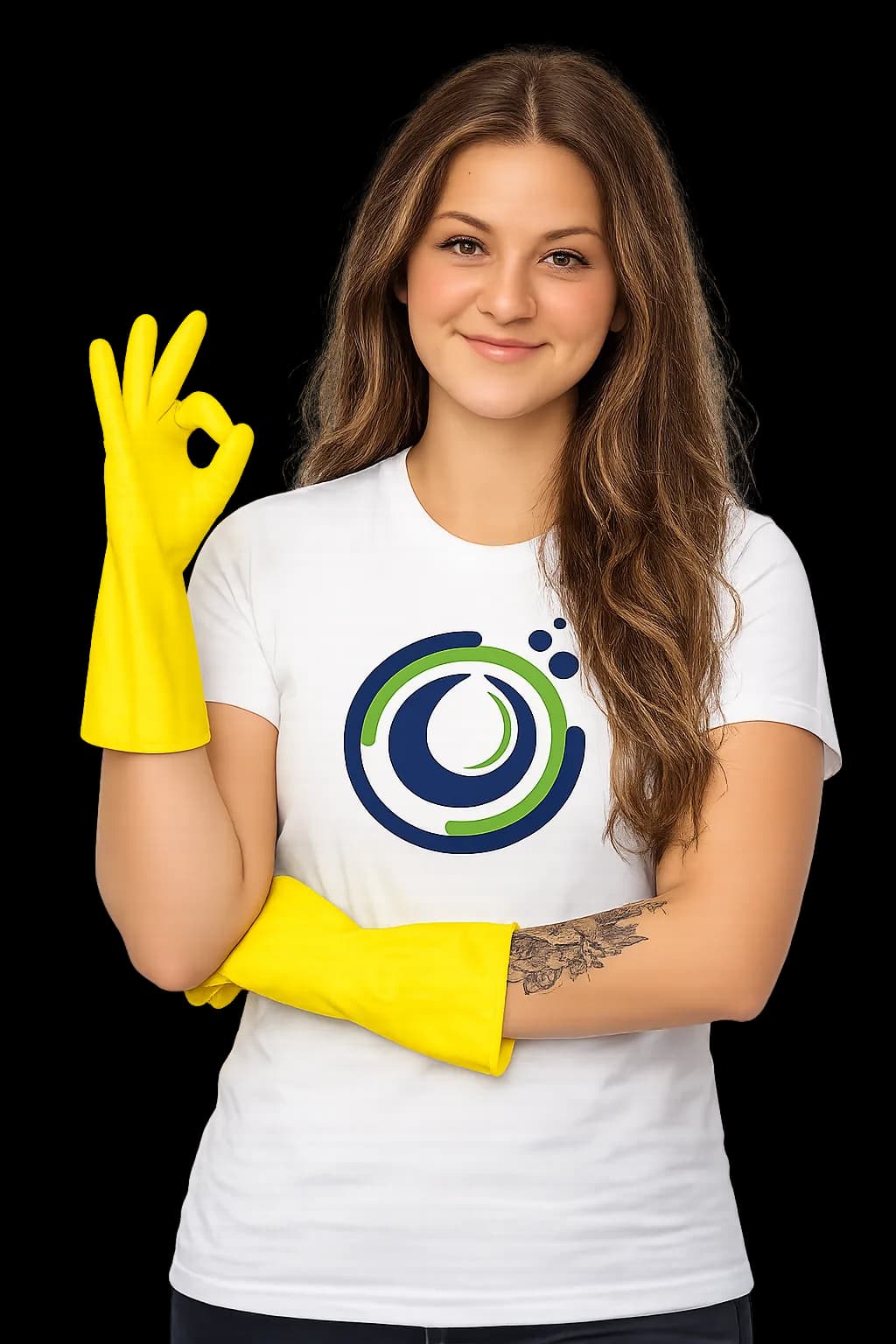 Empire Cleaning Services team member ready for a clean